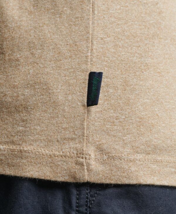 Organic Cotton Vintage Logo Embroidered Top Tan Brown Fleck Marl M6010550A 9XE 3