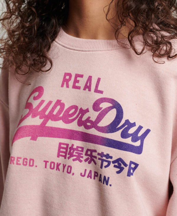 Tonal Vintage Logo Graphic Sweatshirt Somon Pink Marl W2011990A 9CU 2