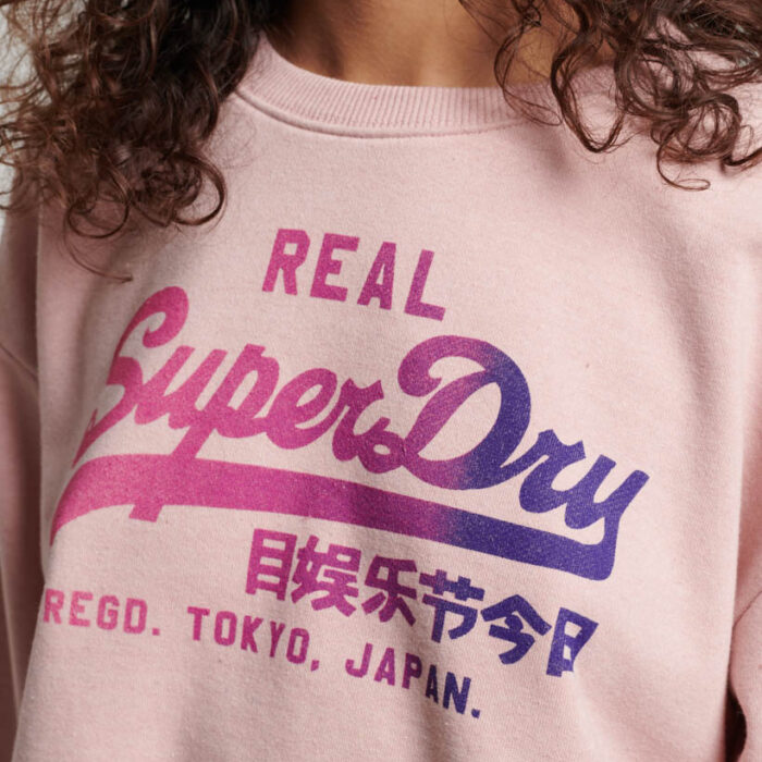 Tonal Vintage Logo Graphic Sweatshirt Somon Pink Marl W2011990A 9CU 2