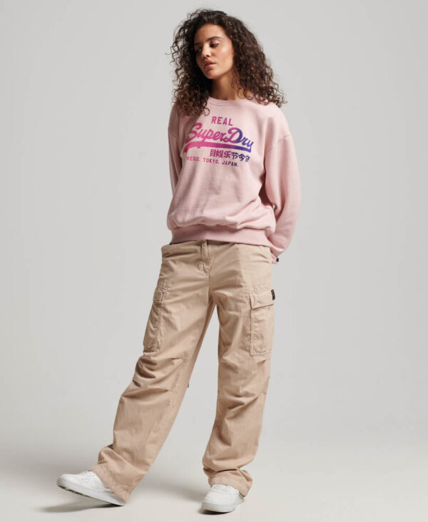 Tonal Vintage Logo Graphic Sweatshirt Somon Pink Marl W2011990A 9CU 4