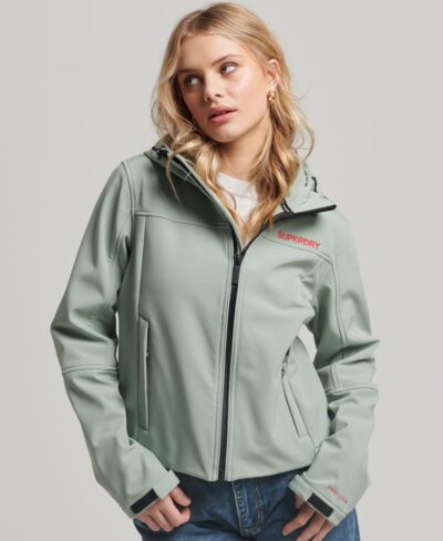 CODE Trekker Hooded Softshell Jacket Light Jade Green W5011443A 1KN 1