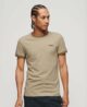 Essential Logo Ringer T Shirt Tan Brown Fleck Marl Buck Tan Marl M1011739A 1AU 1