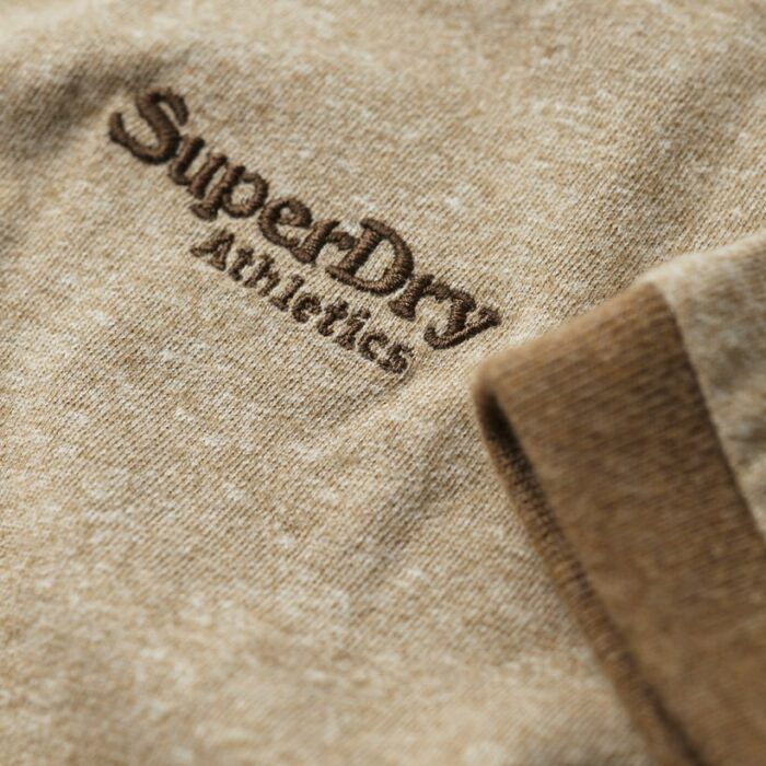 Essential Logo Ringer T Shirt Tan Brown Fleck Marl Buck Tan Marl M1011739A 1AU 2