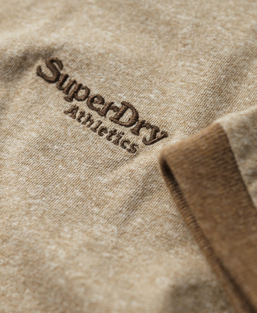 Essential Logo Ringer T Shirt Tan Brown Fleck Marl Buck Tan Marl M1011739A 1AU 2