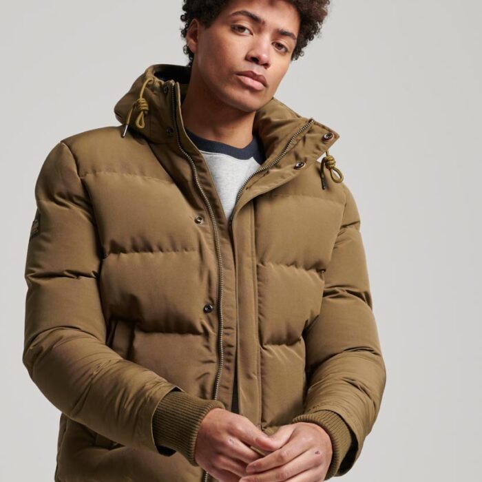 Everest Short Hooded Jacket Khaki M5011743A 03O 1