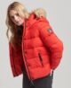 Faux Fur Short Hooded Puffer Jacket High Risk Red W5011569A XX4 1