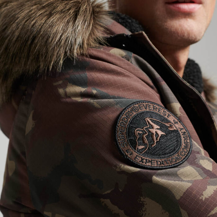 Hooded Everest Puffer Bomber Jacket Camo M5011742A F28 2