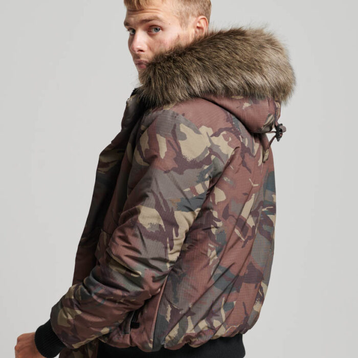 Hooded Everest Puffer Bomber Jacket Camo M5011742A F28 4
