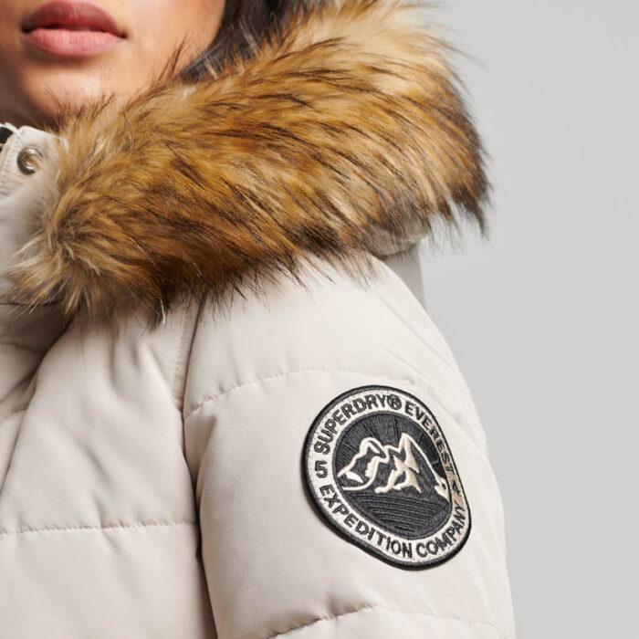 Hooded Everest Puffer Bomber Jacket Chateau Grey W5011576A 7MO 2