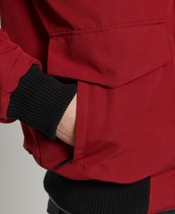 Hooded Everest Puffer Bomber Jacket Deep Red M5011742A OIB 2