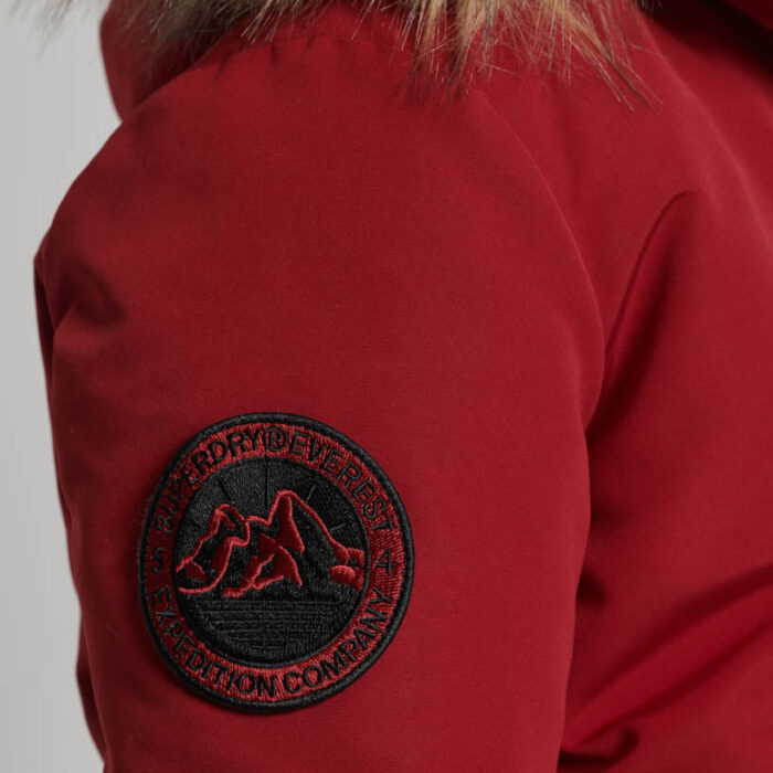 Hooded Everest Puffer Bomber Jacket Deep Red M5011742A OIB 3