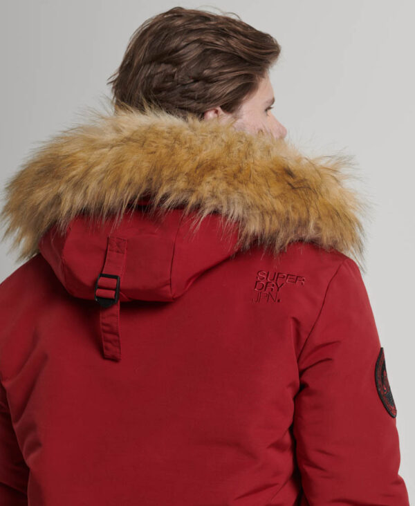 Hooded Everest Puffer Bomber Jacket Deep Red M5011742A OIB 4