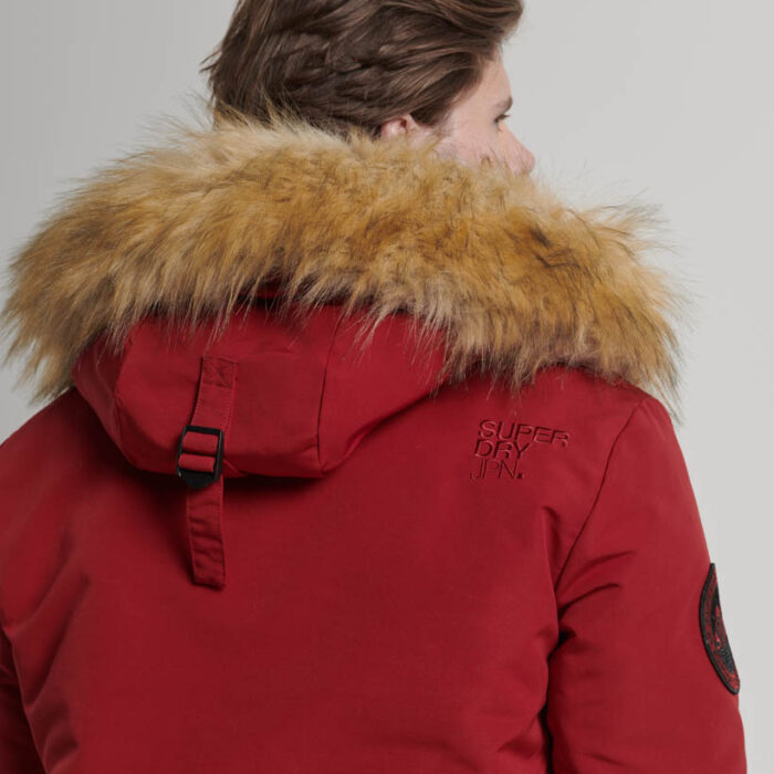 Hooded Everest Puffer Bomber Jacket Deep Red M5011742A OIB 4
