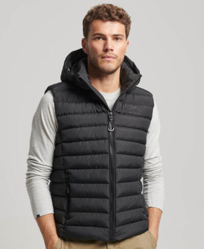 Hooded Fuji Sport Padded Gilet Black M5011747A 02A 1