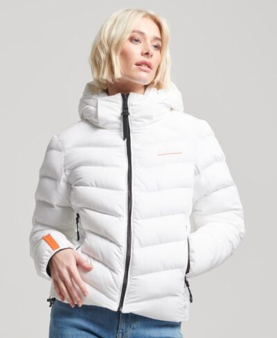 Hooded Microfibre Padded Jacket Optic W5011594A 01C 1