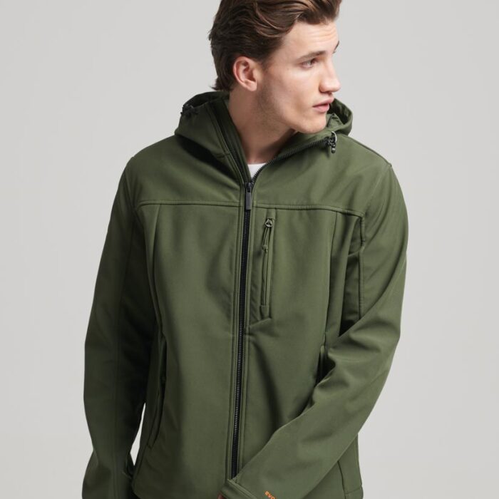Hooded Soft Shell Jacket Dark Moss Green M5011824A 1IP 1