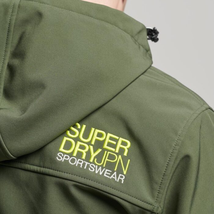 Hooded Soft Shell Jacket Dark Moss Green M5011824A 1IP 2