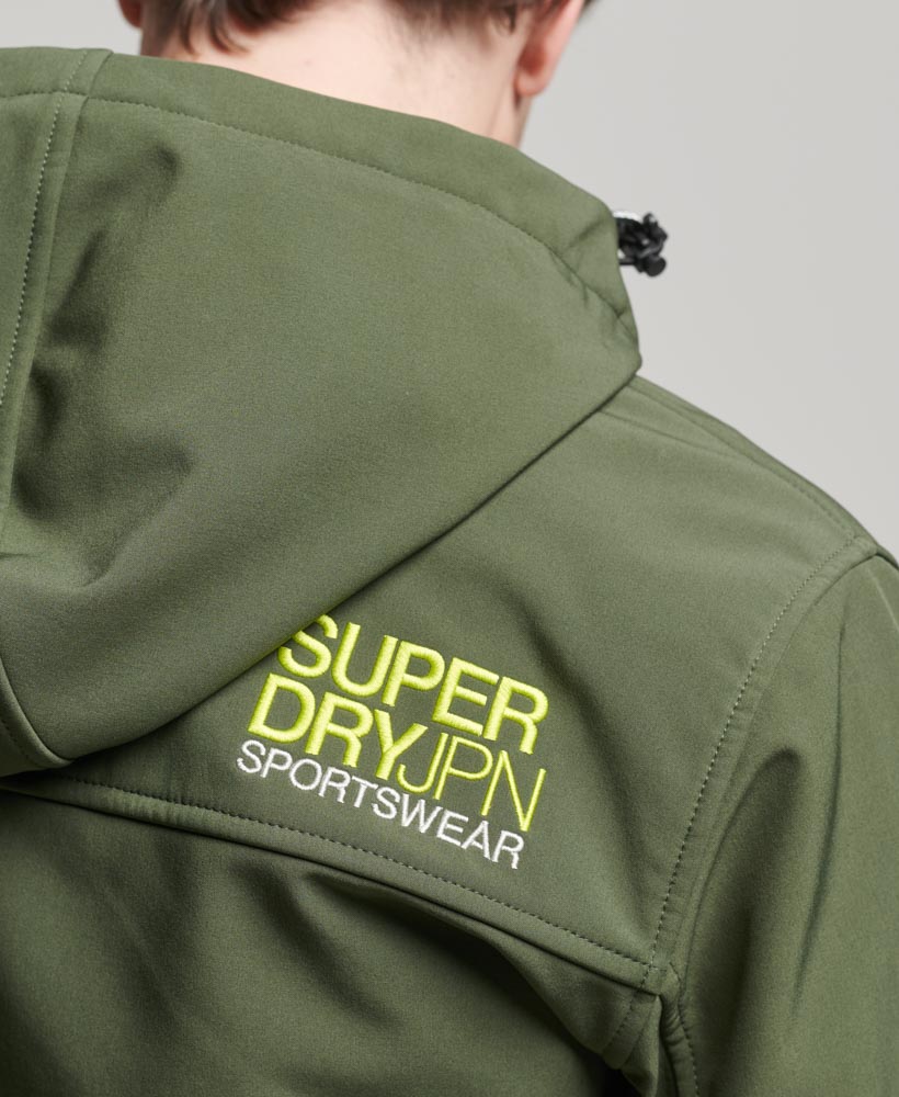 Hooded Soft Shell Jacket Dark Moss Green M5011824A 1IP 2