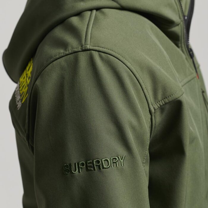 Hooded Soft Shell Jacket Dark Moss Green M5011824A 1IP 3