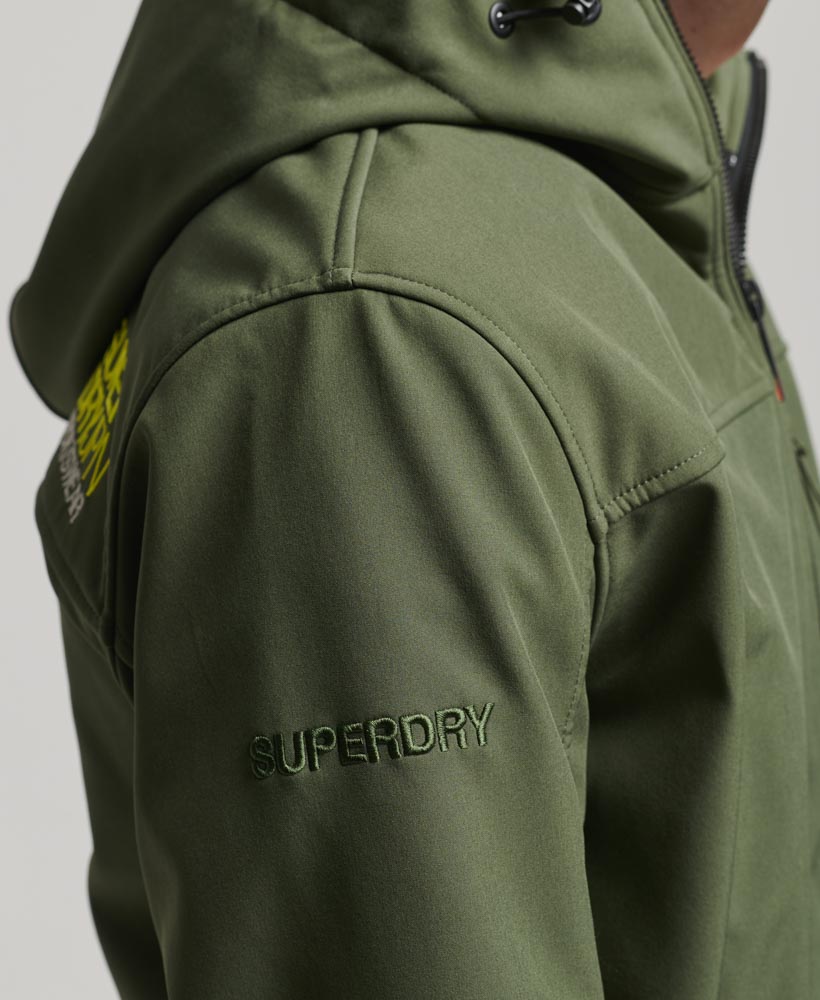 Hooded Soft Shell Jacket Dark Moss Green M5011824A 1IP 3