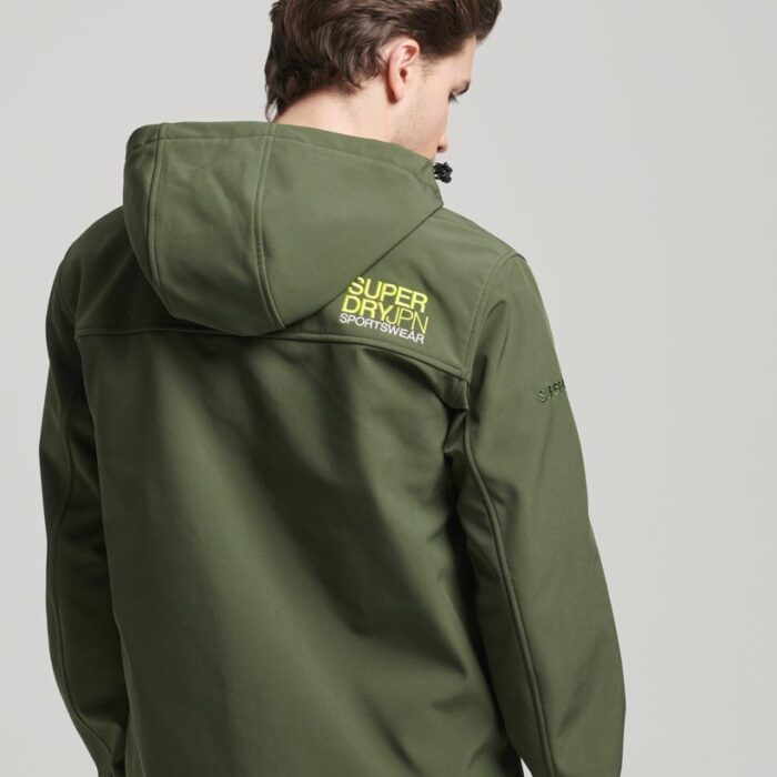 Hooded Soft Shell Jacket Dark Moss Green M5011824A 1IP 4