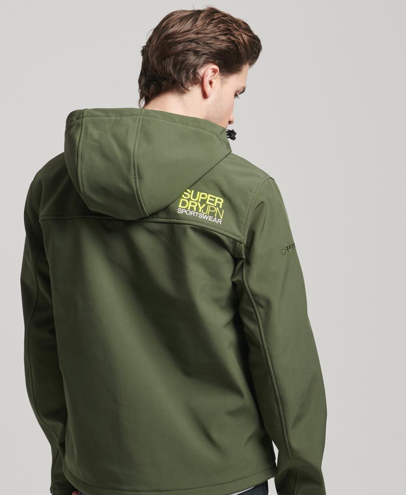 Hooded Soft Shell Jacket Dark Moss Green M5011824A 1IP 4