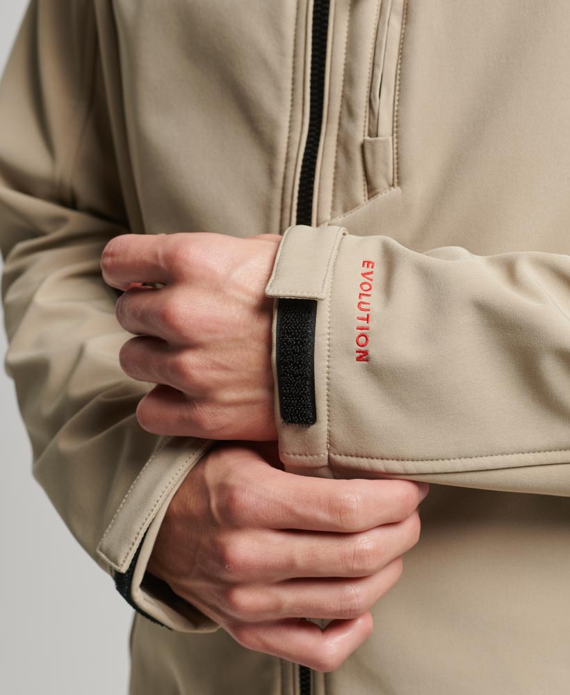 Hooded Soft Shell Jacket Winter Twig Beige M5011824A 9UN 3