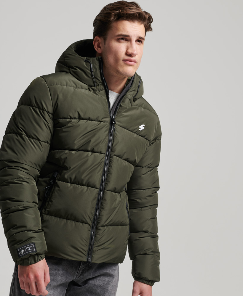 Hooded Sports Puffer Jacket - Superdry