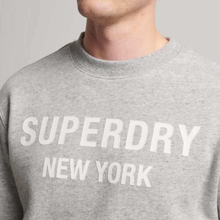 Luxury Sport Loose Fit Crew Sweatshirt Athletic Grey Marl M2013479A ZUC 3