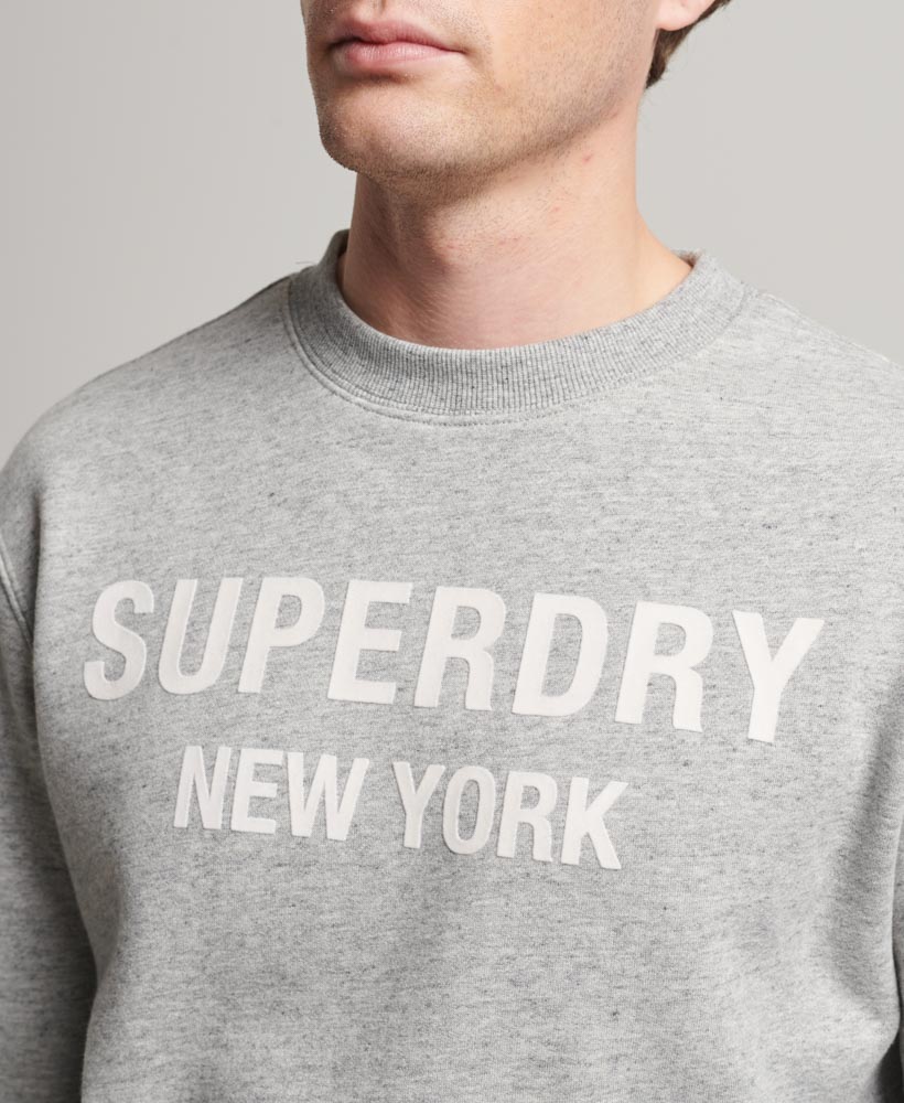 Luxury Sport Loose Fit Crew Sweatshirt Athletic Grey Marl M2013479A ZUC 3