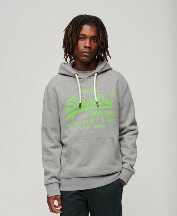 Neon Vintage Logo Hoodie Grey Marl M2013391A 07Q 2