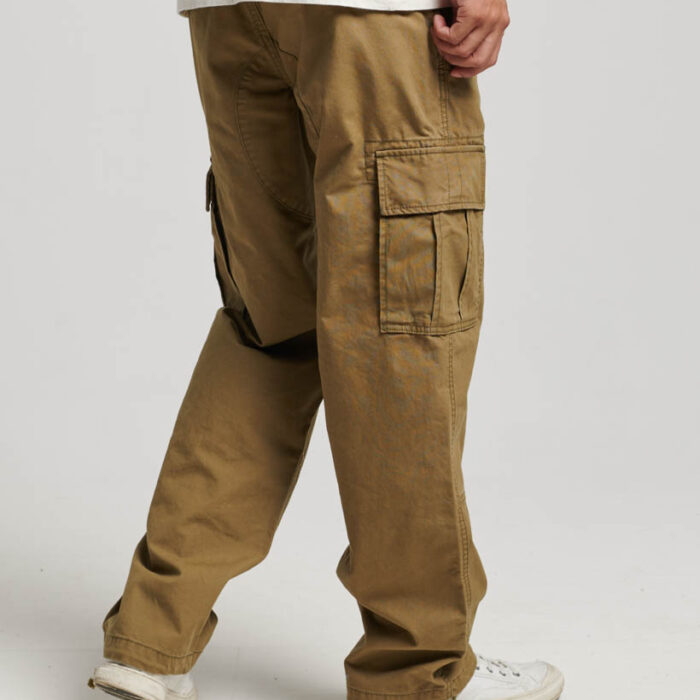 Organic Cotton Baggy Cargo Pants Drab Olive Green M7011029A 8VC 3