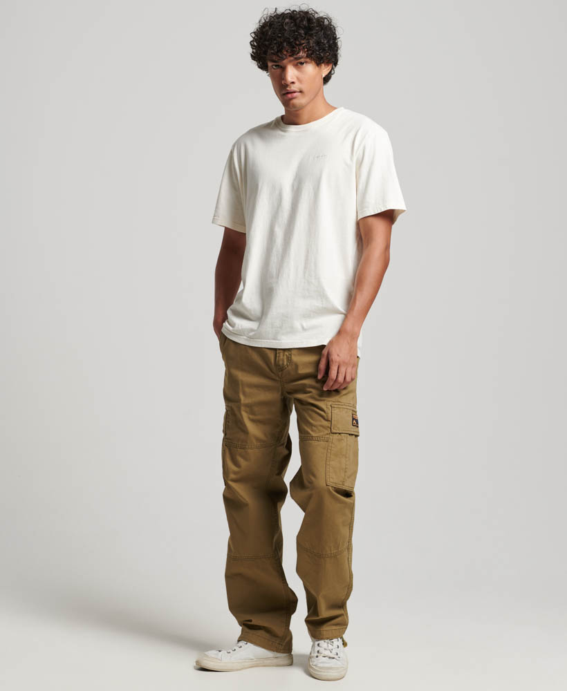 Organic Cotton Baggy Cargo Pants Drab Olive Green M7011029A 8VC 4