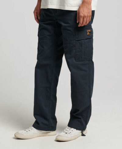 Organic Cotton Baggy Cargo Pants Eclipse Navy M7011029A 98T 1