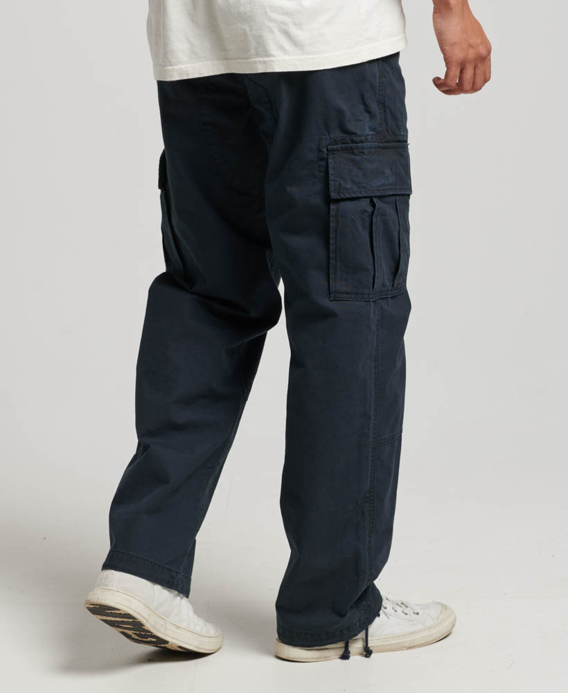 Organic Cotton Baggy Cargo Pants Eclipse Navy M7011029A 98T 4