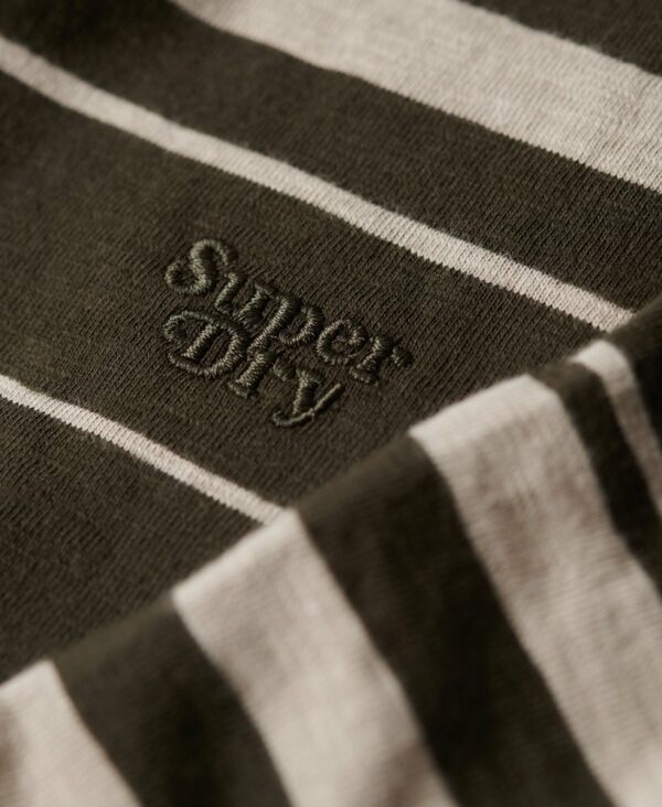 Relaxed Stripe T Shirt Olive Stripe M1011722A 9AG 4