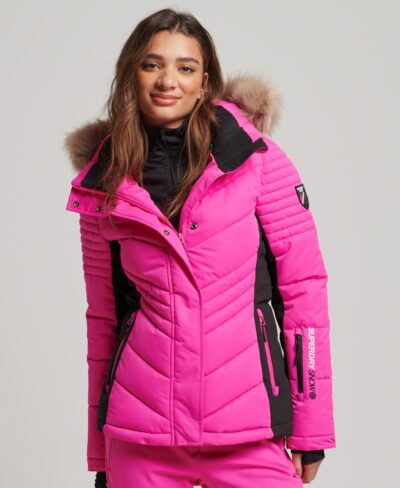 Ski Luxe Puffer Jacket Hyper Magenta Pink WS110143A 9TN 1