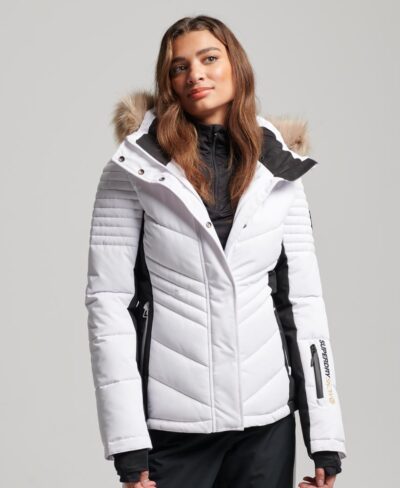 Ski Luxe Puffer Jacket White WS110143A 04C 1