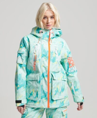 Ski Ultimate Rescue Jacket Abstract Teal Lime WS110145A 9TS 1