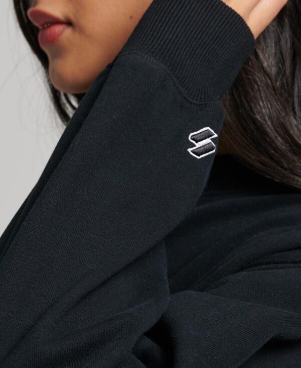 Sport Luxe Loose Crew Sweatshirt Black W2011917A 02A 2