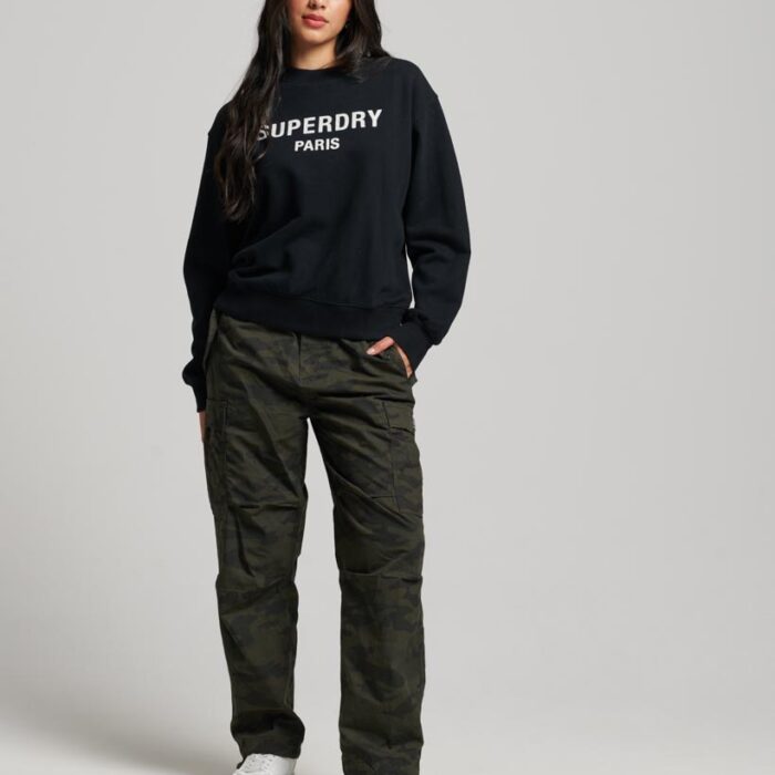 Sport Luxe Loose Crew Sweatshirt Black W2011917A 02A 4