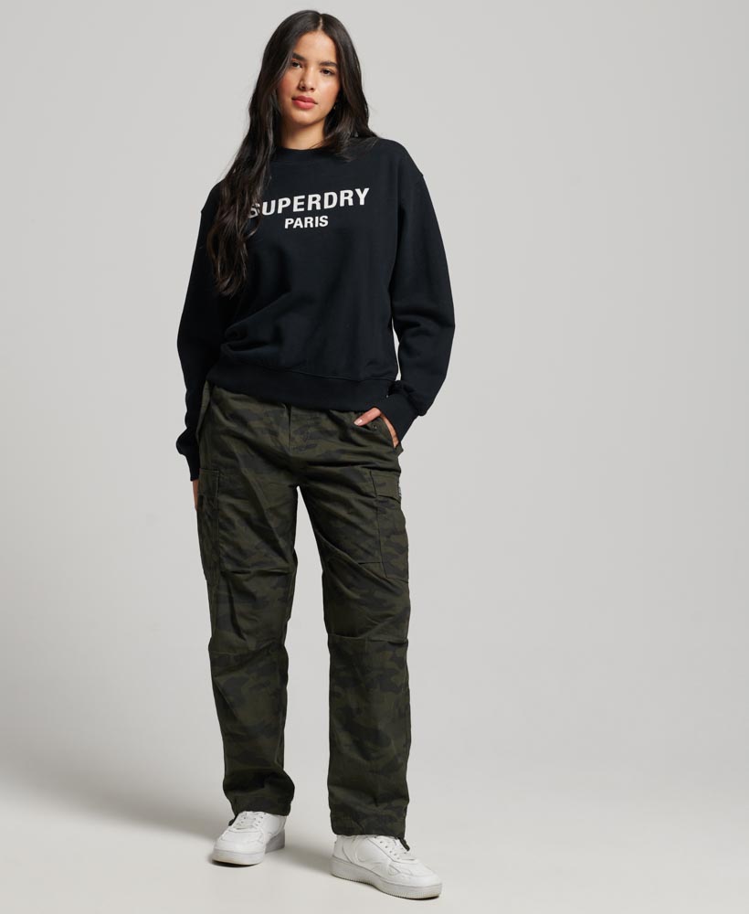 Sport Luxe Loose Crew Sweatshirt Superdry