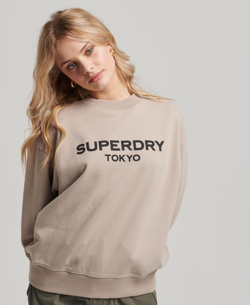 Sport Luxe Loose Crew Sweatshirt Superdry