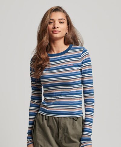 Stripe Long Sleeve Top Blue Bottle Stripe W6011743A 9EW 1