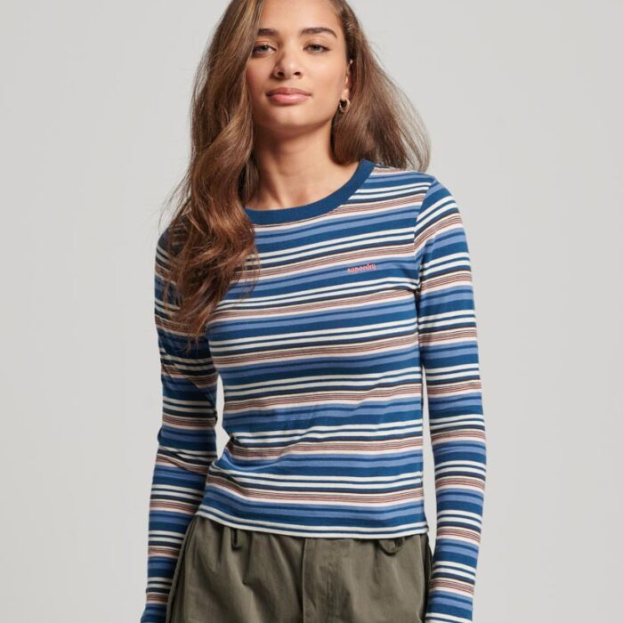 Stripe Long Sleeve Top Blue Bottle Stripe W6011743A 9EW 1