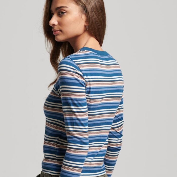 Stripe Long Sleeve Top Blue Bottle Stripe W6011743A 9EW 3