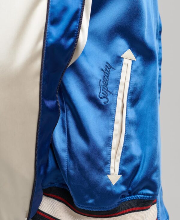 Suikajan Embroidered Bomber Jacket Mazarine Blue M5011721A CNS 4