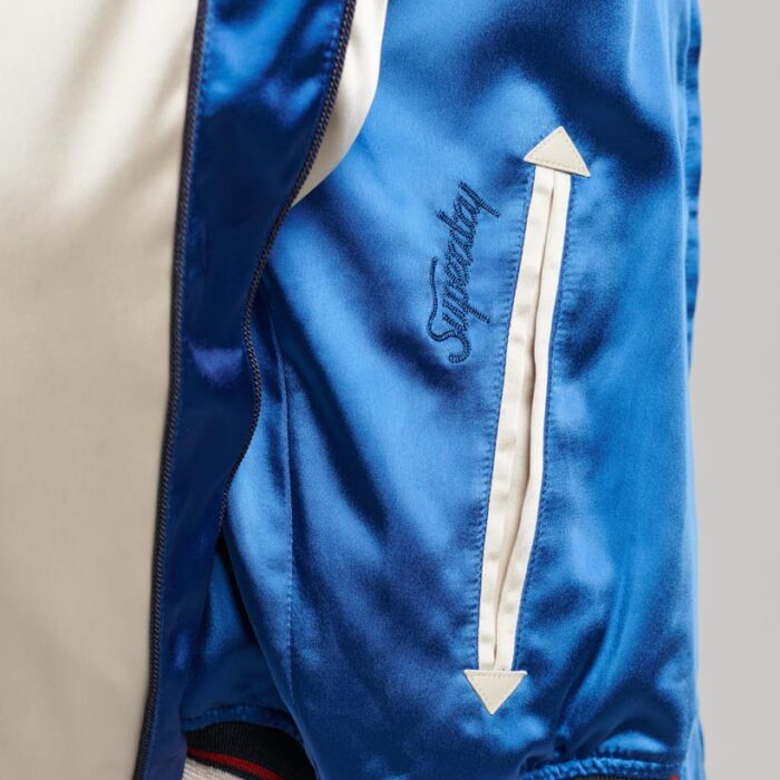 Suikajan Embroidered Bomber Jacket Mazarine Blue M5011721A CNS 4