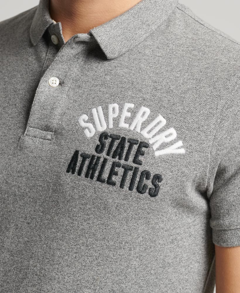 Superstate Polo Shirt Dark Grey Fleck Marl M1110349A 9QW 3