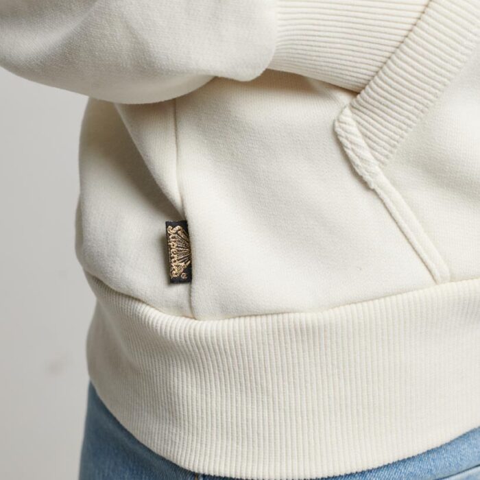 Tattoo Script Graphic Hoodie Cream W2011958A 22C 3